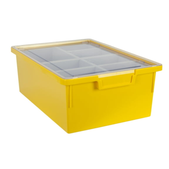 Bin/ Tote/ Tray Divider Kit - Double Depth 6" Bin in Primary Yellow - 1 pack
