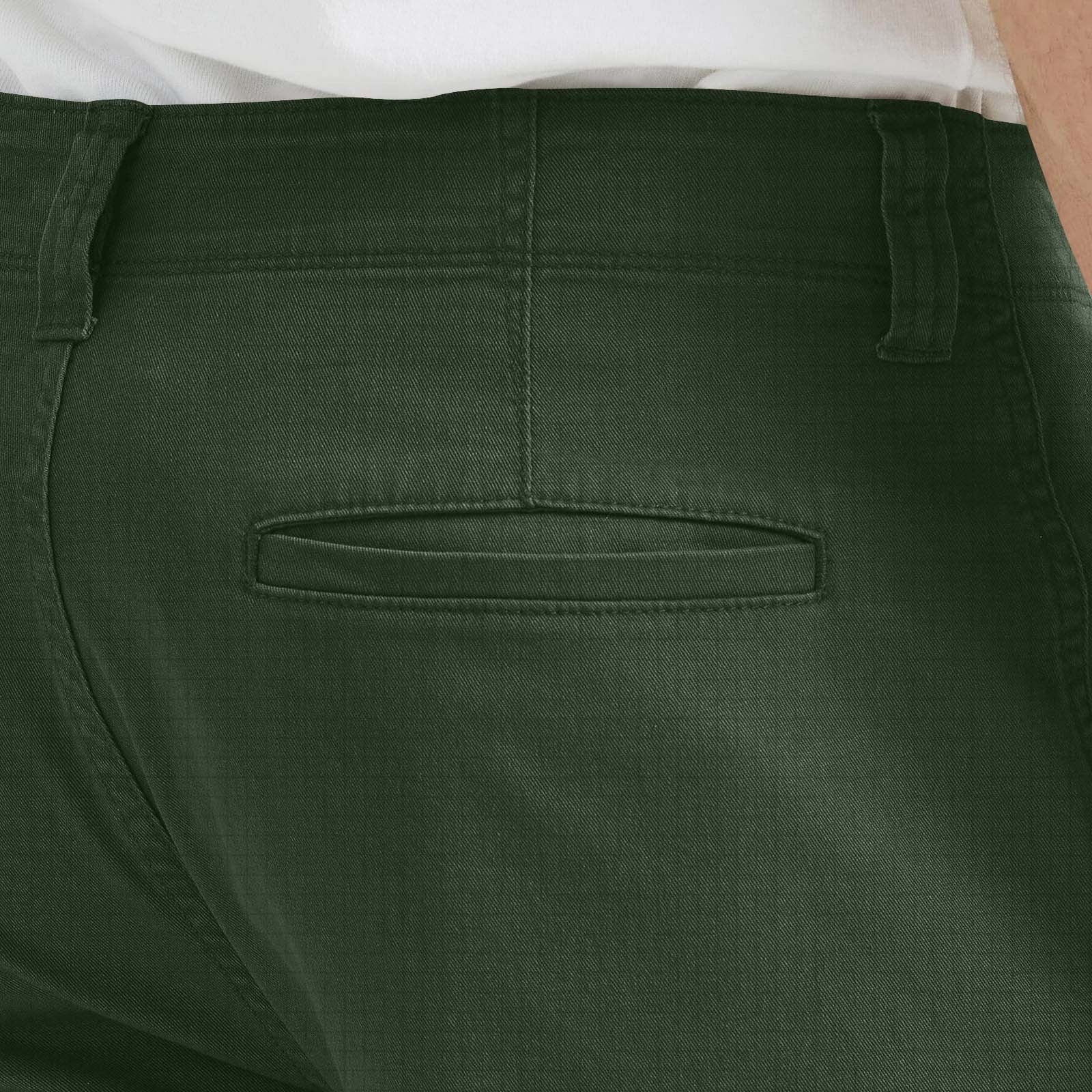 IYTR Men's Classic Cargo Stretch Short Pants Casual Solid Color Cargo Shorts Summer Outdoor Hiking Short Pants with Pockets (Army Green,XL)