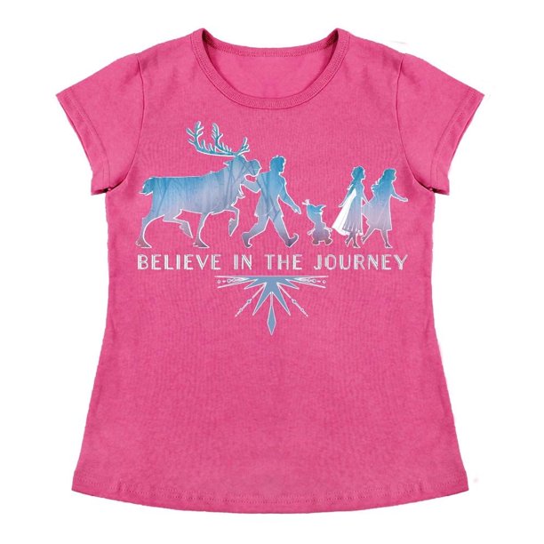 Playera Para Niña Disney Frozen Cuello Redondo Manga Corta Talla 6 Rosa