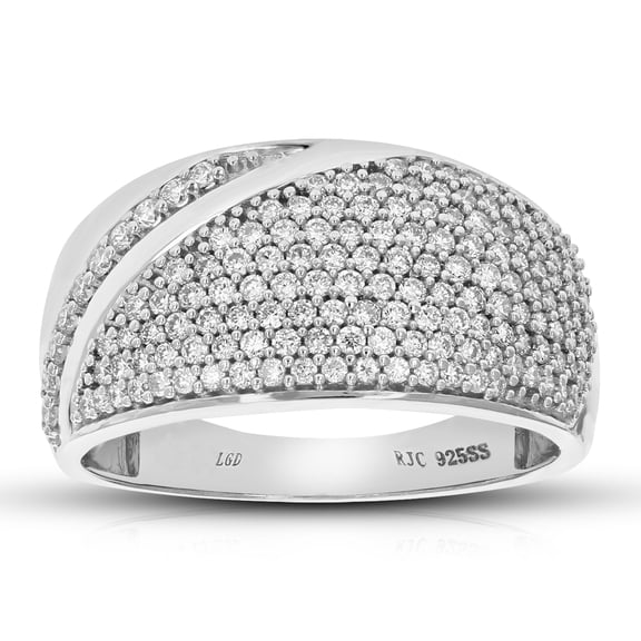 Vir Jewels 2/3 CTTW Lab Grown Diamond Ring in Sterling Silver Female Adult