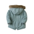 thumbnail image 4 of LLYwey Toddler Boy Winter Coat Thickened Jackets Toddlers Girls Fleece Hoody Jackets Kids Zip up Outerwear Coat Toddler Kids Jacket New Long Sleeve Hoodies Casual Jackets Outwear Green 11-12T, 4 of 9