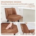 thumbnail image 5 of Dycanpo 26" Counter Height Bar Stools with Back Set of 4, Swivel Leather Barstool Upholstery for Kitchen, Brown, 5 of 9