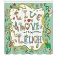 thumbnail image 3 of Ambesonne Live Laugh Love Shower Curtain, Ornate Petals, 69"Wx75"L, Multicolor, 3 of 3