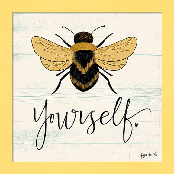 Great Art Now Bee Yourself by Katie Doucette, Framed Wall Art, 14W x 14H