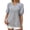Blue, variant on SWSMCLT Women's Short Sleeve Shirt Puff Sleeve Top Summer Spring Ruched Loose Fashion Breathable Blouses Blue Large