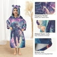 thumbnail image 3 of FORMRS Wearable Blanket Hoodie with Sleeves for Kids Cozy Flannel Sweatshirt, Astronaut Pattern, 3 of 7