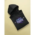 thumbnail image 3 of Purple Tiger, 1980 Hoodie Women -Image by Shutterstock, Female 3X-Large, 3 of 4