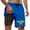 Blue, variant on Kcolen Mens Swim Trunks 9 Inch Inseam High Elastic Waist Stretch Men Swim Shorts Comfy Swimsuit Men with Compression Liner Summer Beach Men Swim Brief