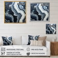 thumbnail image 4 of Designart "Minimalism With Blue Stone Geode I" Spiritual Stone Wall Art Living Room, 4 of 7