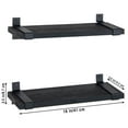 thumbnail image 5 of Lavievert Floating Shelves Wall Mounted Set of 2, Rustic Wood Wall Storage Shelves for Bedroom, Living Room, Bathroom, Kitchen, Office - Black, 5 of 7