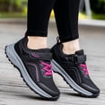 thumbnail image 4 of CushHide Womens Walking Shoes Slip On Sneakers Lightweight Breathable Mesh Comfortable Casual Sports Shoes for Women with Hook Loop Strap Black Purple, 4 of 6