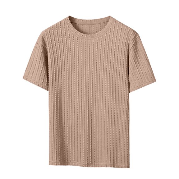 JIAYUE Men's T Shirt Summer Loose Fit Soft Knit Crew Neck For With Casual Solid Color And Athletic Style Tees Breathable Lightweight For Summer Daily Comfort Wear