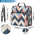 thumbnail image 2 of FORMRS Zipper Binder with Shoulder Strap 2-inch Ring 500 Sheet Capacity File Bag, Pink Geometric, 2 of 5