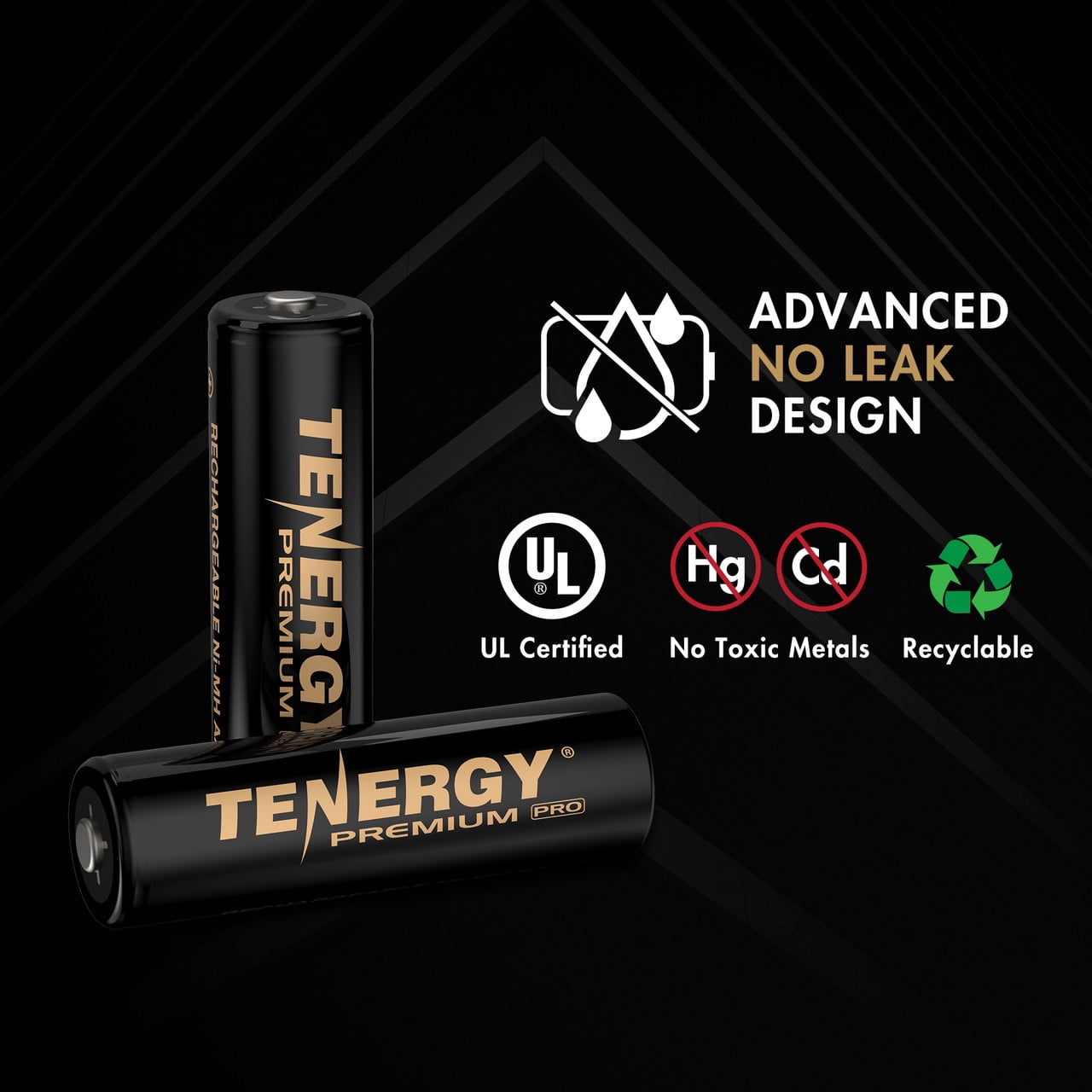 Tenergy Premium PRO Rechargeable AA Batteries, High Capacity 2800mAh NiMH Battery, 12 Pack