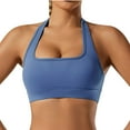 thumbnail image 2 of Holiday Clearance! ZVNAΖH Women Seamless Halter Sports Bra Open Back Workout Bras, 2 of 5