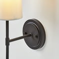 thumbnail image 5 of Better Homes & Gardens Matte Black 1-Light Indoor Wall Sconce, White Fabric Shade, Bulb Included, 5 of 10