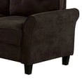 thumbnail image 3 of Loveseat with Knit Fabric with Flared Armrests Brown, 3 of 5