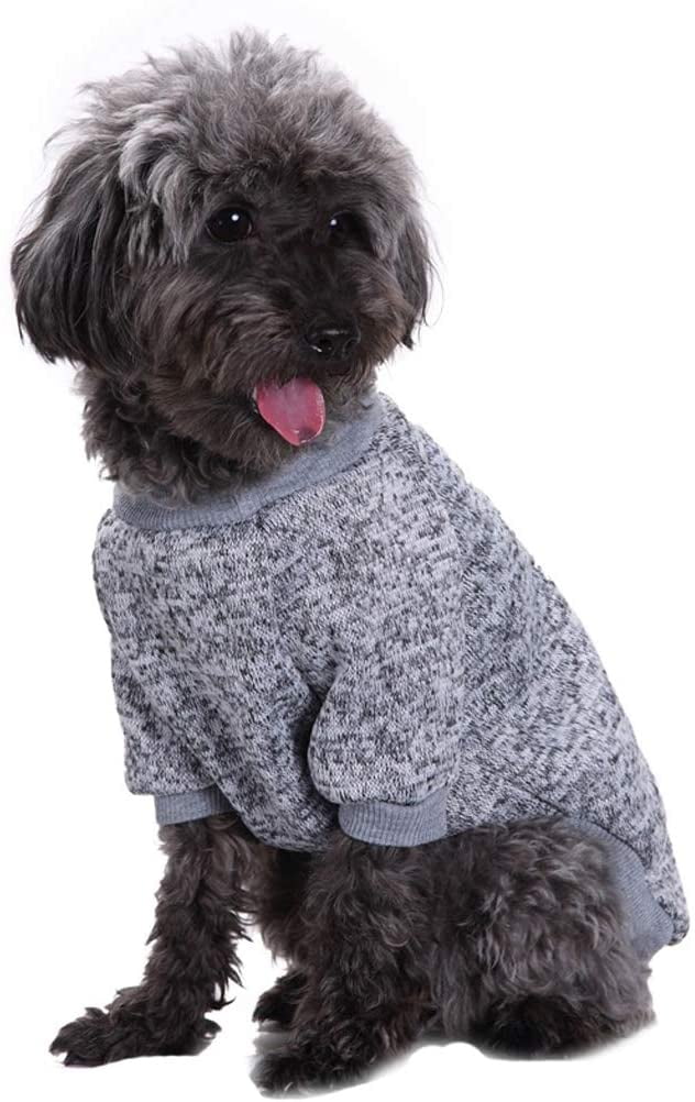 Pet Dog Classic Knitwear Sweater Fleece Warm Pup Dogs Shirt Soft Thickening Winter Pet Dog Cat Clothes Knit Dog Sweater with Good Stretch,Many Size for Cats and Small Dogs to Wear