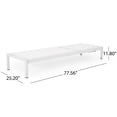 thumbnail image 4 of Outdoor Chaise Lounge Set of 2 with 5 Adjustable Position & Mesh Seat, Aluminum Patio Lounge Chair with Wheels for Outdoor Backyard Poolside, White, 4 of 9
