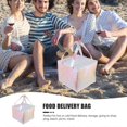 thumbnail image 2 of Food Delivery Bag Insulated Food Carrying Bag Decorative Takeout Food Bag Portable Grocery Bag, 2 of 4