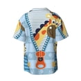 thumbnail image 4 of Goofa Giraffe Come Out From Zipper Printed Men's Casual Short-sleeved Shirt,Lightweight Breathable Button-down,Summer Casual men's top,Versatile Fashion shirt-Medium, 4 of 7