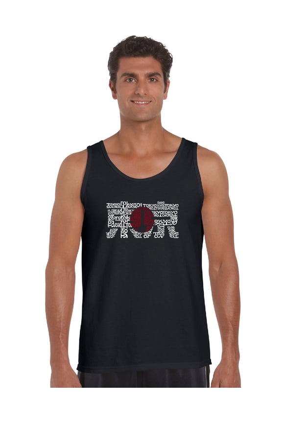 Men's Word Art Tank Top - Tokyo Sun