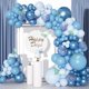 thumbnail image 1 of Juego de arcos con forma de guirnalda de globos, 106 piezas, diseño de mariposas azules, 1 of 2