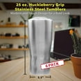 thumbnail image 5 of 25 oz. Huckleberry Grip Stainless Steel Tumblers - 10 Pack - Silver, 5 of 5