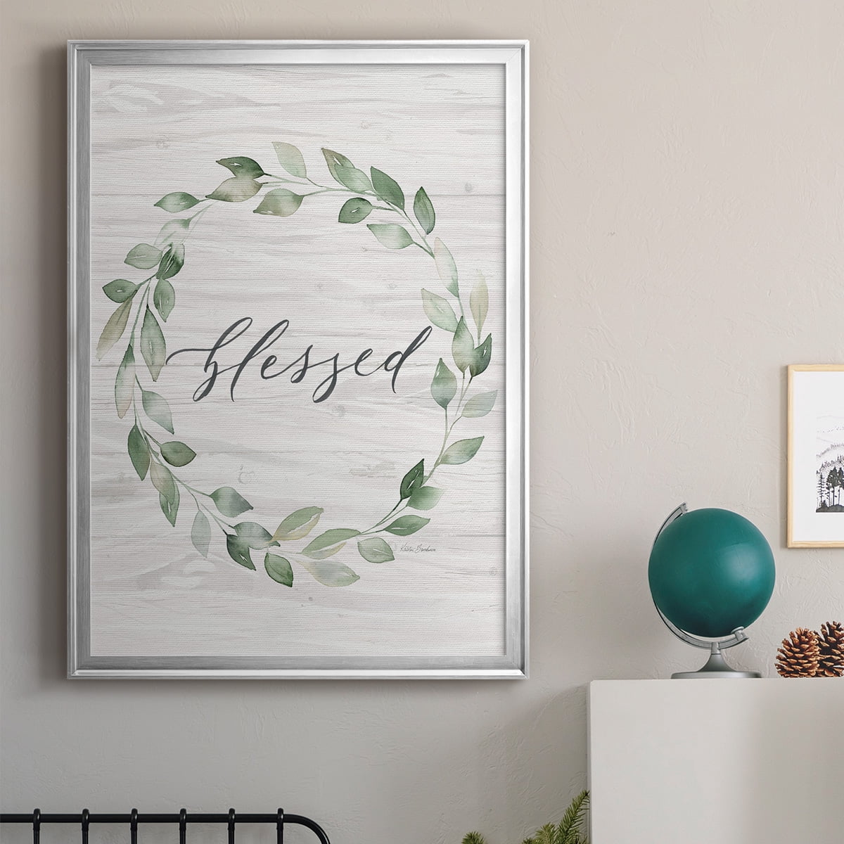 Blessed Wreath Premium Framed Print - Ready to Hang