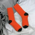 thumbnail image 5 of KLL Orange Print Cool Socks Men's Women's Crew Socks Funny Crazy Novelty Stockings, 5 of 6