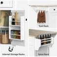 thumbnail image 2 of ZIVACATE Rolling Kitchen Island with Drop Leaf and Storage Large 53 in Movable Kitchen Carts White, 2 of 8