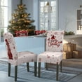 thumbnail image 6 of Christmas Chair Covers Dining Room Snowman Reindeer Chair Covers Set of 4 Christmas Seat Cover Washable Xmas Dining Chair Protector Slipcover for Dining Room Kitchen Holiday Party, 6 of 7