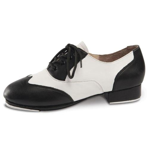 White Saddle Style Tap Dance Shoes Size 