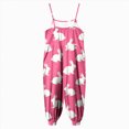thumbnail image 4 of Toddler Girl Clothes Summer Romper Cute Print Sleeveless Short Jumpsuit Overall with Pockets Kids Summer Outfits Toddler Girls Clothes 12 18 24 Months 2T 3T 4T 5T 6T 7T 8T 9T 10T,Hot Pink,5-6 Years, 4 of 6