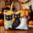thumbnail image 5 of Halloween Tote Bags with Handles, Quilted Halloween Print Travel Tote, With Padded Shoulder Strap Daily Handbag, 5 of 6