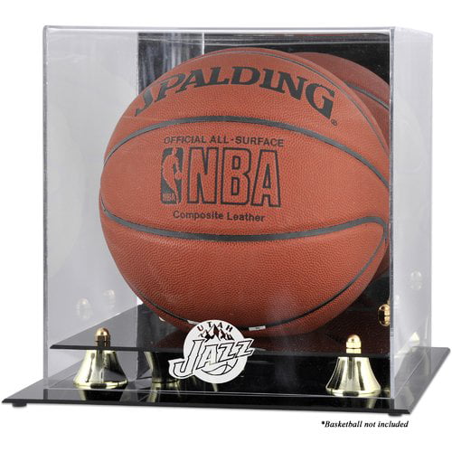 Mounted Memories New York Knicks Black Base Logo Basketball Display Case and Mirror Back 