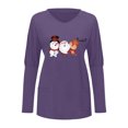 thumbnail image 4 of Mujeres moda cuello redondo Navidad manga larga Tops blusa pulóver sudadera Fridja  FKASFK2025, 4 of 4