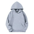 thumbnail image 4 of Lmnyox Teen Girls Hoodies Long Sleeve Solid Hooded Sweatshirts with Pocket Casual Loose Pullover Shirts, 4 of 5