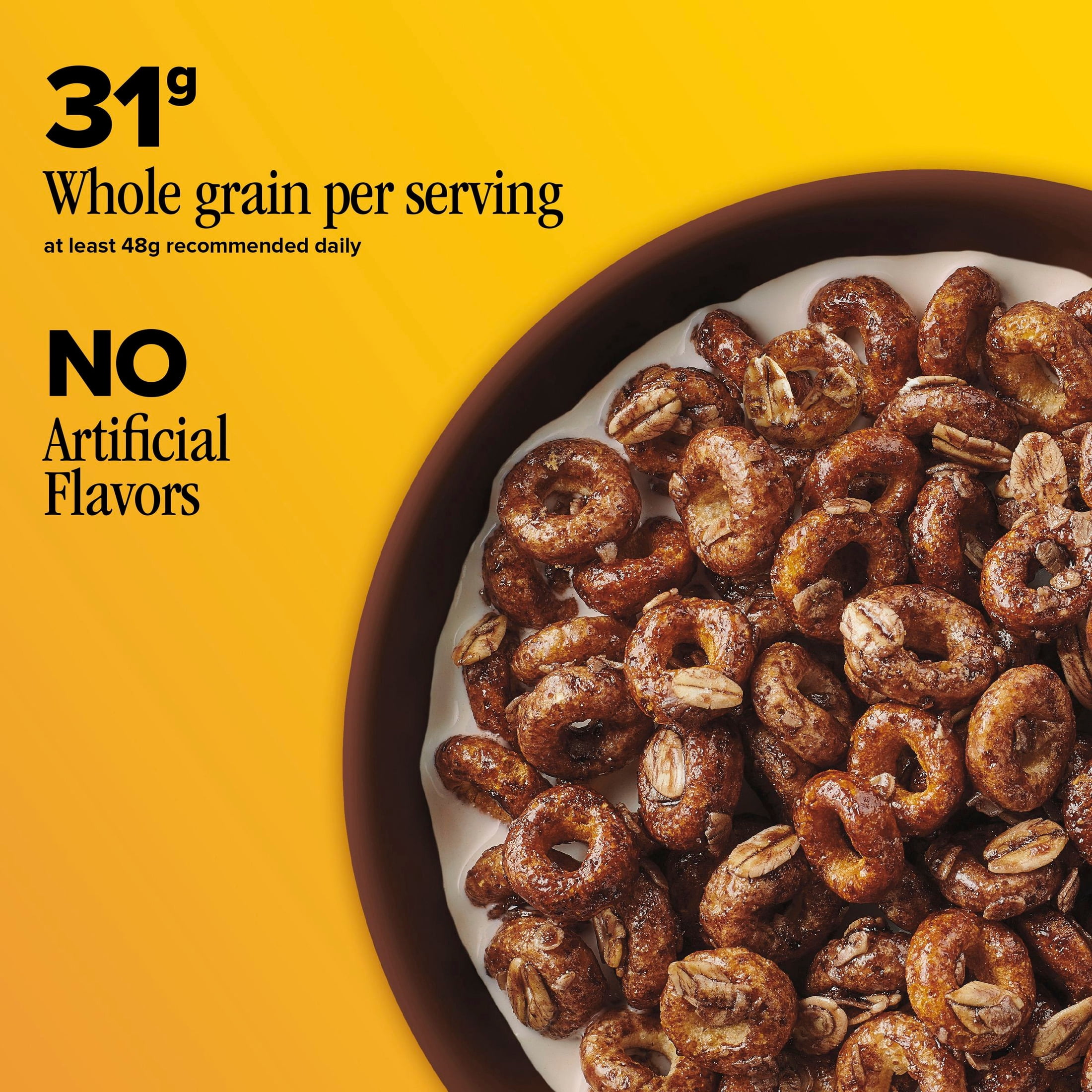 (3 pack) Cheerios Oat Crunch Chocolate Breakfast Cereal, Made with Whole Grain, Family Size, 24 oz