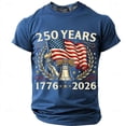 thumbnail image 3 of 250 Anniversary USA Shirts for Men Independence Day T Shirt Classic Celebration Top Tee Patriotic Tops XXL, 3 of 3