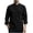 Black, variant on Mens Comfy Shirts Vintage Mandarin Collar Frog Button Long Sleeve Linen Shirt Lightweight Solid Relaxed Fit Tops