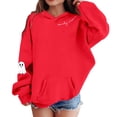 thumbnail image 2 of Gunia Kids Boys Girls Halloween Ghost Sweatshirt Hoodie Long Sleeve Loose Fit Graphic Pullover Sweatshirt Casual Warm Fall Winter Outfits Tops Clothes Red 5-6 Years, 2 of 3