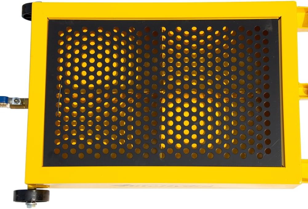 HPDMC Oil Drain Pan 9 Gal Direct Drainage Oil Drainer, Large Capacity Truck Oil Change Pan, Portable Low Profile Oil Drain Pan, Swivel Casters Wheels for Car SUV Trucks