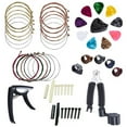 thumbnail image 1 of 34Pcs Guitar Accessory Kit Guitar Picks Transposition Clamp Acoustic Guitar Strings Pins Bone Strings, 1 of 7