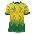 thumbnail image 3 of 2026 Soccer Cup Dynamic Jersey for Men, Short Sleeve Crew Neck Athletic Tee with National Team Pattern & Ball Graphic for Match Day & Training Green 18, 3 of 7