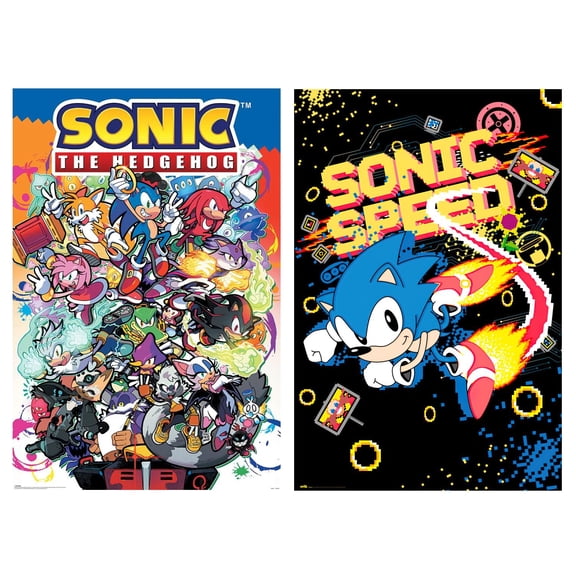 Sonic The Hedgehog - 2 Piece Gaming TV Show Poster Set (Best Sellers - Sonic And Friends & Speed) (Size: 24" x 36" each) (Unframed Posters)