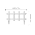 thumbnail image 3 of Linnome Plastic Garden Fence White Picket Edging for Lawns Flowerbeds Border Decorative Yard Barrier 19.7x16.5 Inch, 3 of 9