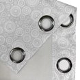 thumbnail image 3 of Ambesonne Grey Grommet Curtain Single Panel, Geometric Circles Retro, 50"x60", Grey White, 3 of 5