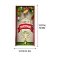 thumbnail image 4 of SDJMa Christmas Door Covers Decoration, Merry Christmas Santa Claus Front Door Backdrop Background Banner for Indoor Outdoor Bathroom Toilet Porch Xmas Party Home Decor, 36"x80", 4 of 7