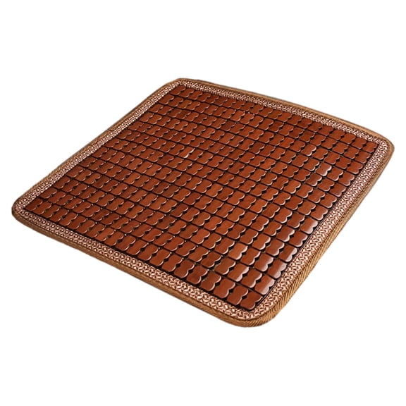 Euaioeiu Wooden Bead Car Seat Cushion Summer Cool Breathable Universal Mat for Drivers Passenger Office Chair Home Desk Air Ventilated Back Support Cushion Pad